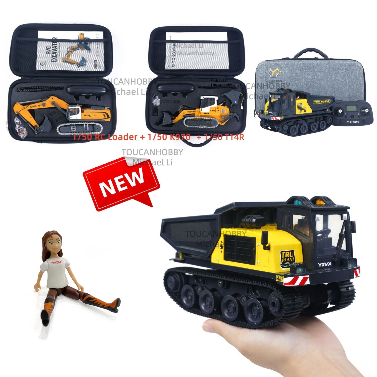 Model Kit Excavator - New 1/50 T14R RC Dumper K970