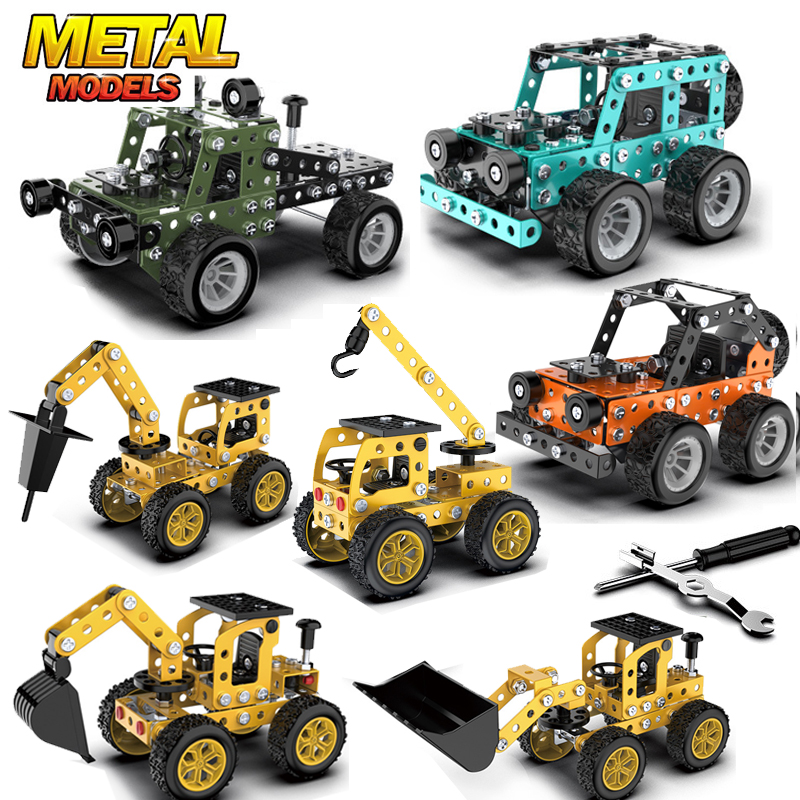 Model Kit Excavator - DIY Metal Building Block Assembly Model