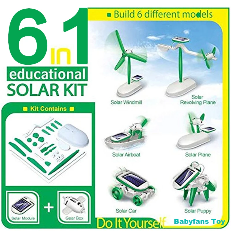 6-In-1 Solar-Power Robot Kit A – обзор и цена Model Kit U Boat