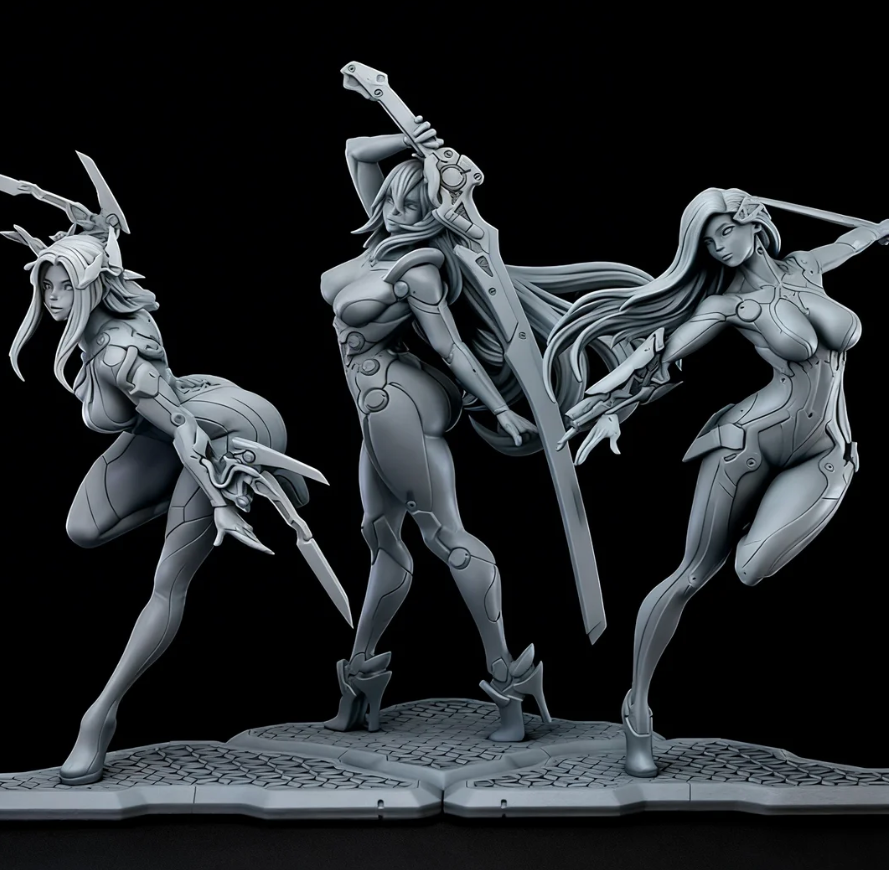 1/24  (3 people) Resin model c – обзор и цена Model Kit Waifu