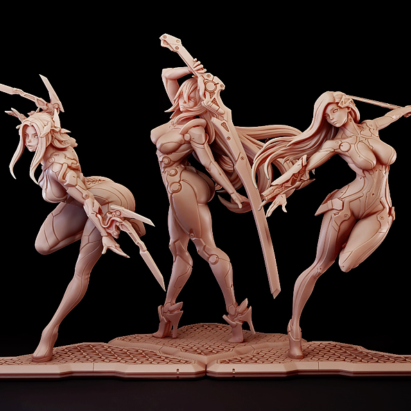 1/24  (3 people) Resin model c – обзор и цена Model Kit Waifu