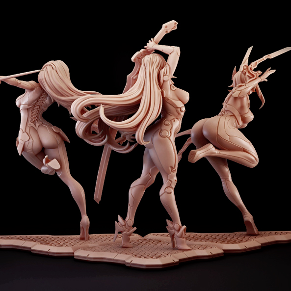 1/24  (3 people) Resin model c – обзор и цена Model Kit Waifu