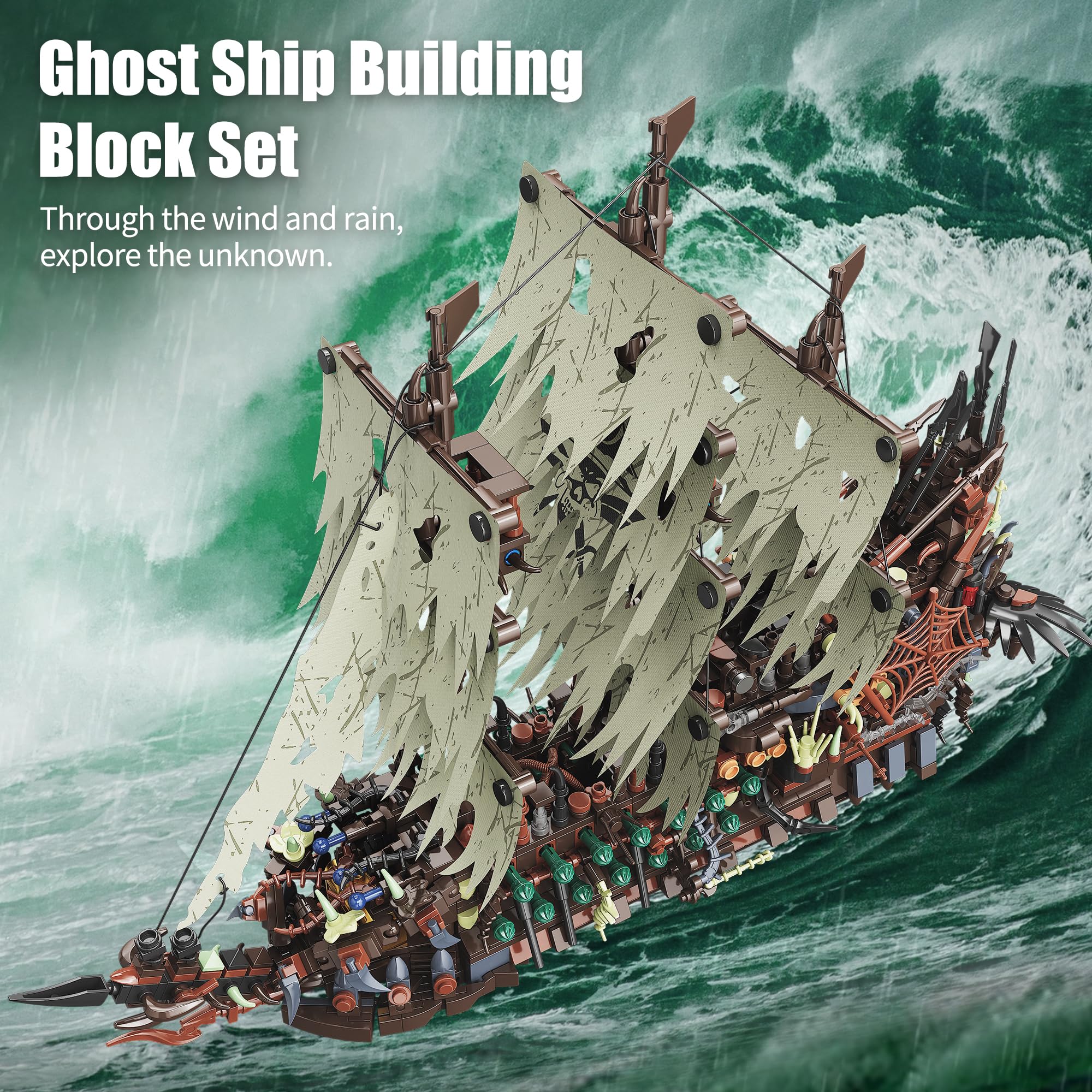 2159PCS Pirate Ship Building K – обзор и цена Model Kit U Boat